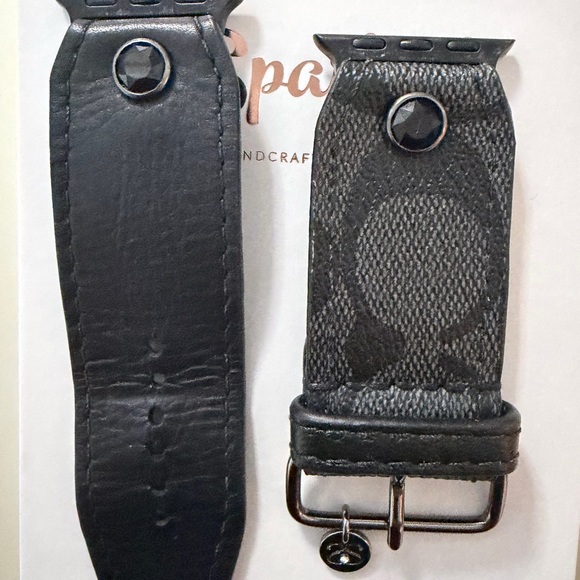 Spark*l Bands Size 2 Coach and Black Veg Jekyl & Hyde Apple Watch Band - Picture 2 of 3